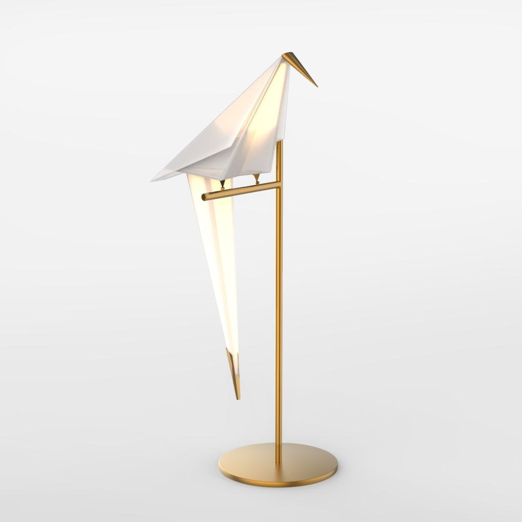 Golden Table Lamp with Origami Crane Design for Elegant Interiors NALANI