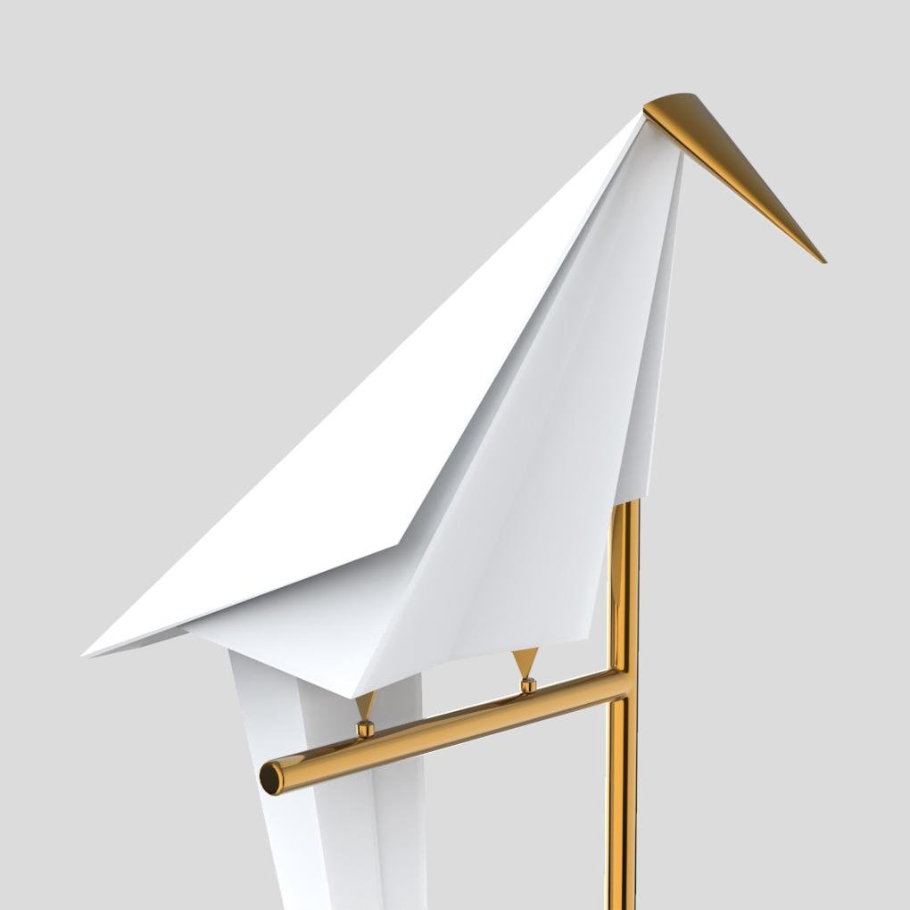 Golden Table Lamp with Origami Crane Design for Elegant Interiors NALANI