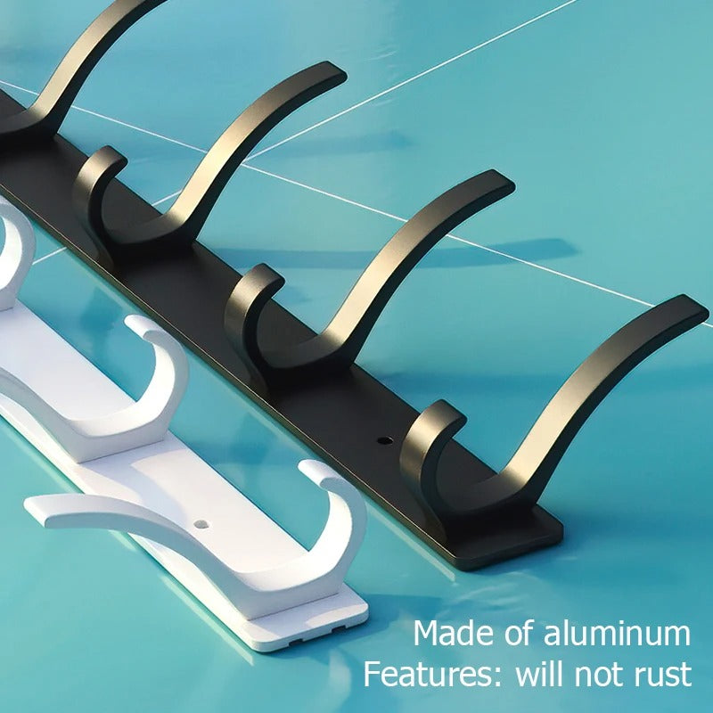 Durable Aluminum Wall Mounted Coat Rack With Six Hooks NALANI