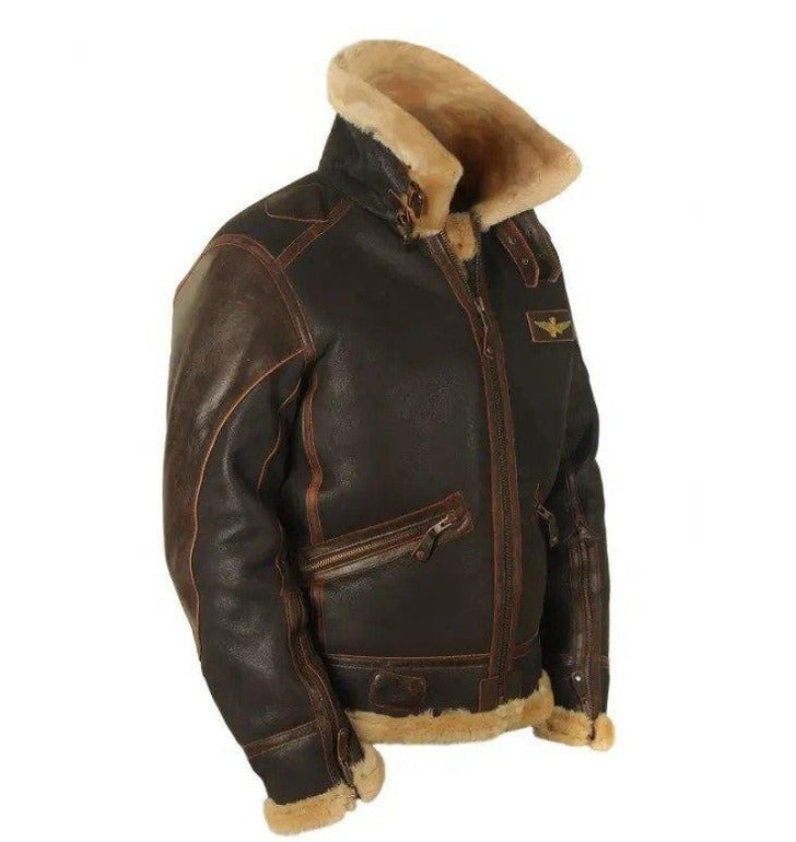 Marbo | Casual Faux Fur Jacket For Men With Soft Warm Lining