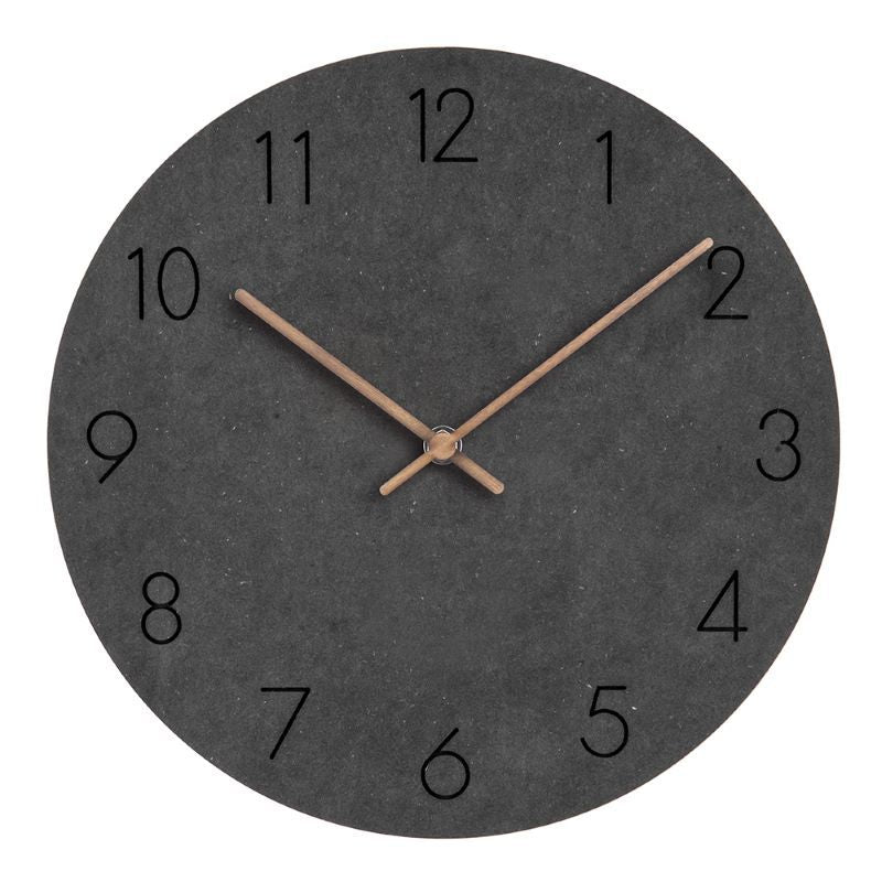 Minimalist Scandinavian Wall Decor Silent Clock 29 cm Black NaLani