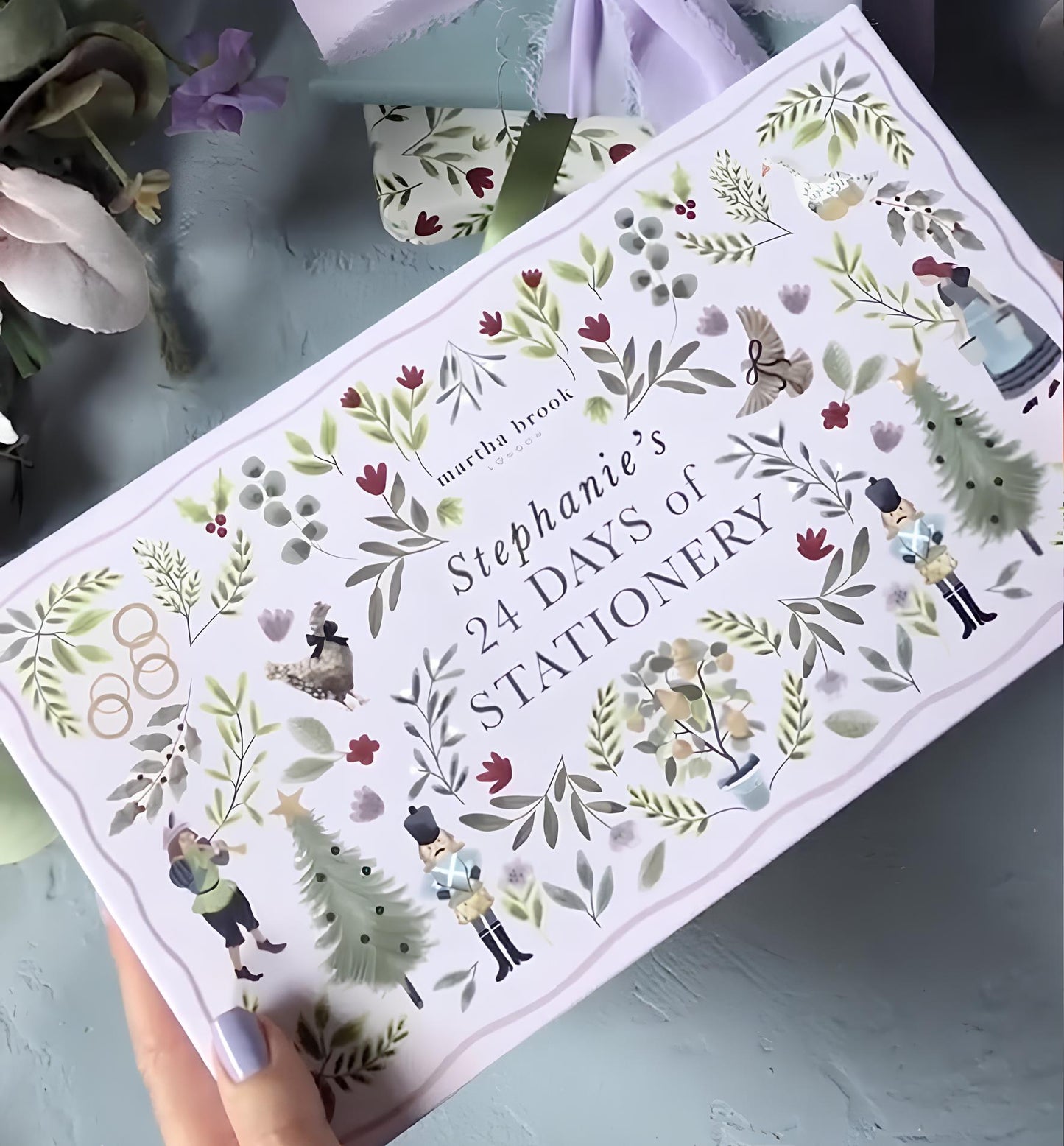 24 Day Writing Advent Calendar Gift With Winter Forest Design