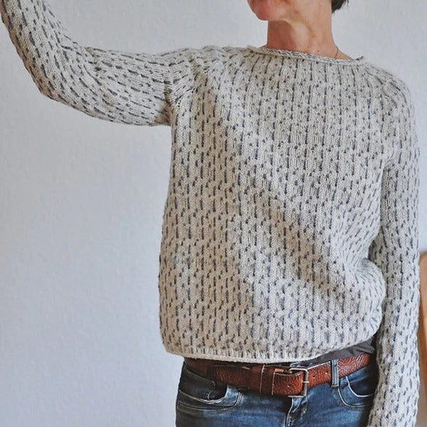 Women's elegant round neck sweater - Molara