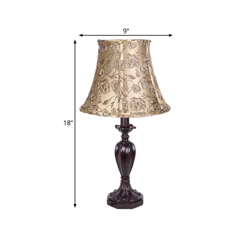 Designer Night Lamp with Resin Bell Holder for Elegant Spaces NALANI