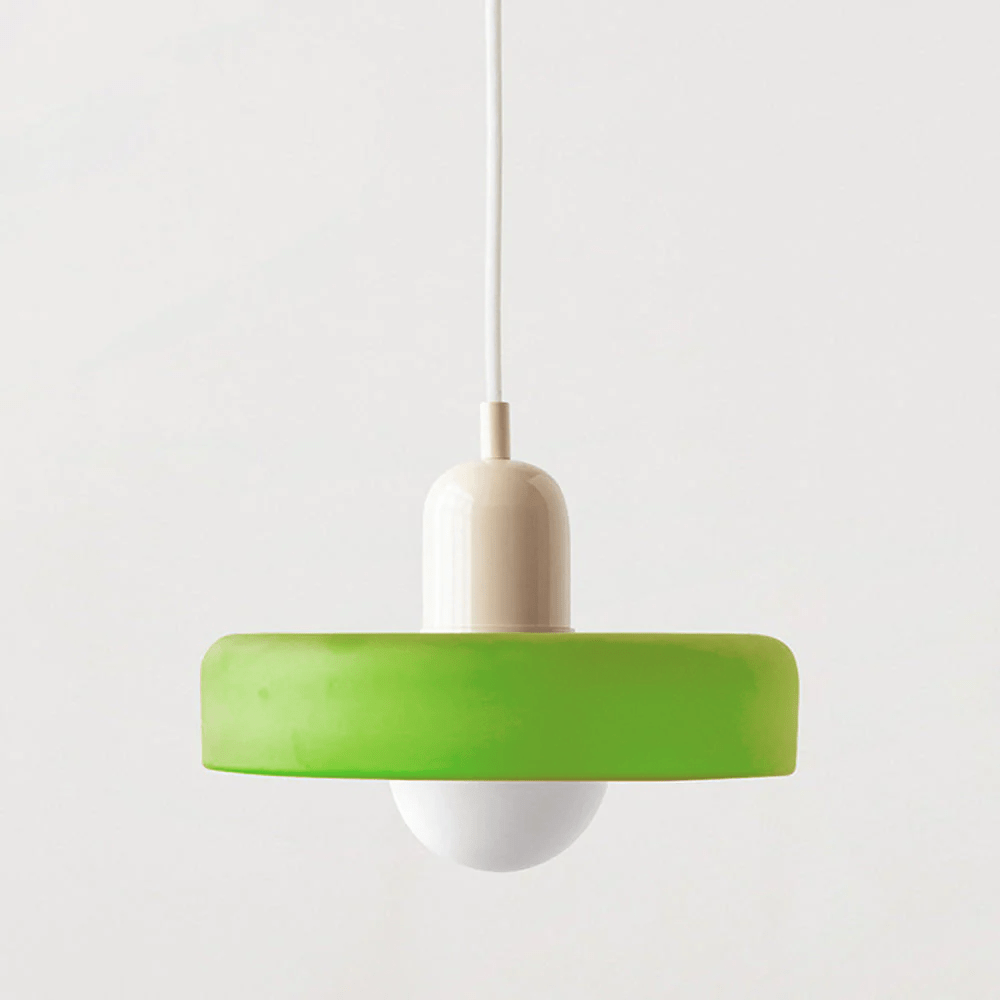 Modern Colored Glass Pendant Light for Stylish Interiors Light Green Beige 25 x 18 cm NaLani