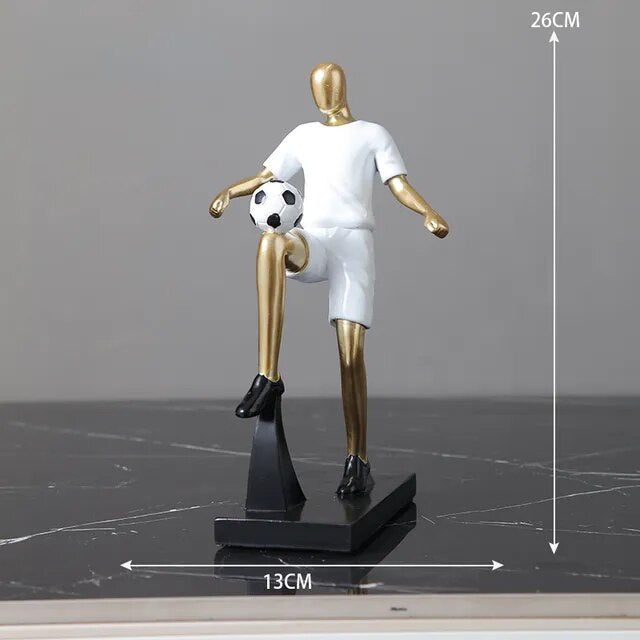 Abstract Football Player Figurine for Unique Home Decor and Artistry Mr. Juggling - White NALANI