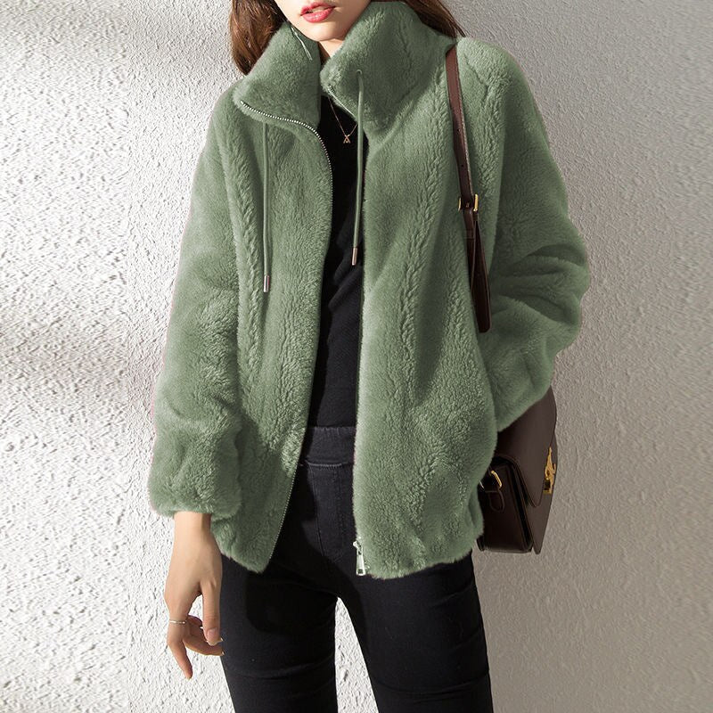 Soft Fluffy Faux Fur Coat For Winter Warmth And Style-Zomer Jassen-NaLani