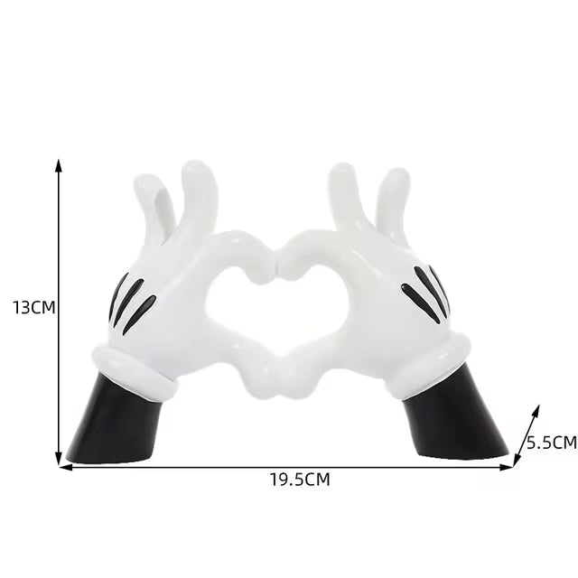 Cartoon Hand Gesture Decorative Art Piece for Unique Home Decor Show Me The LOVE NaLani