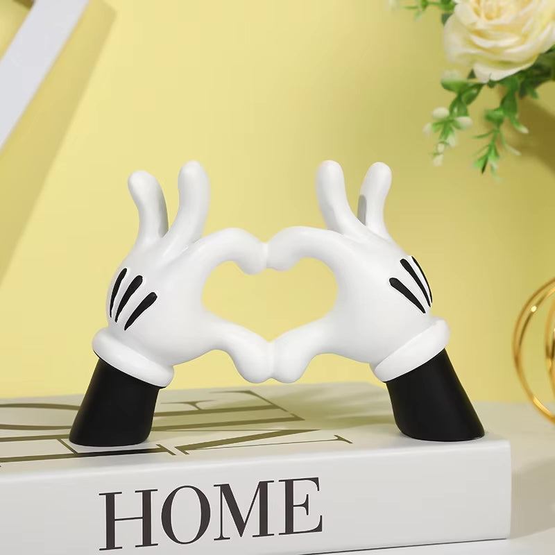 Cartoon Hand Gesture Decorative Art Piece for Unique Home Decor NaLani