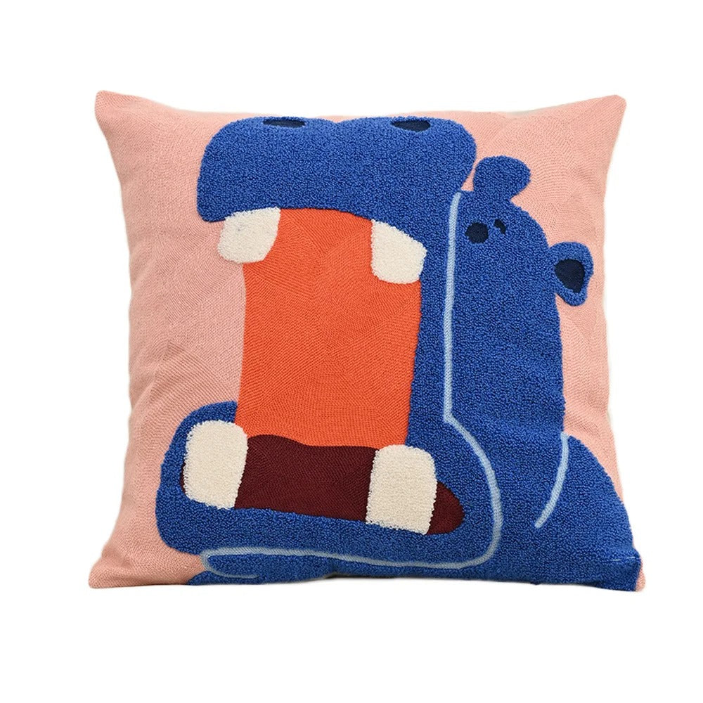 Nordic Animal Embroidery Pillow Cover 45x45 Cushion Hema NALANI