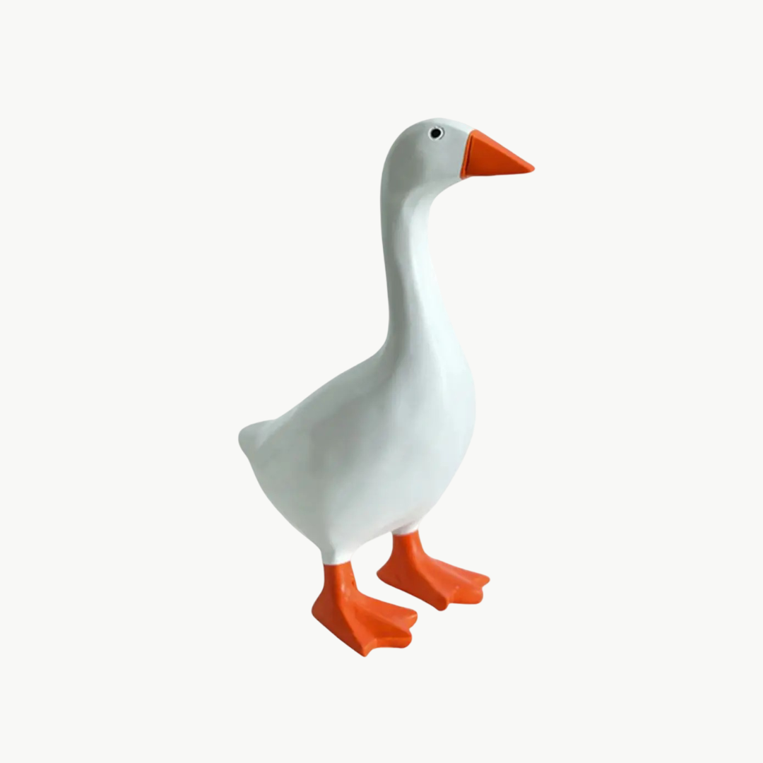 Magnetic Goose Keychain Home Decoration Resin Duck Sculpture for Desk NaLani