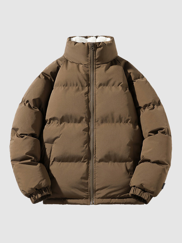 Mens Thick Puffer Jacket With Fleece Lining For Winter-Zomer Jassen-NaLani