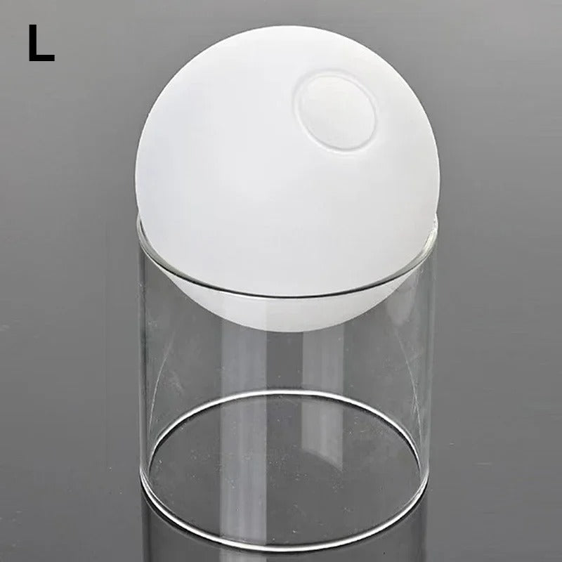 Nordic Minimalist Hydroponic Glass Vase for Bouquets White L NALANI