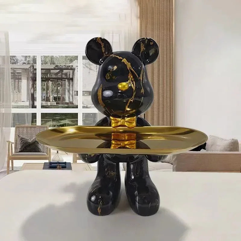 Graffiti Bear Ornament Figurine for Home Decoration and Desk Storage NaLani