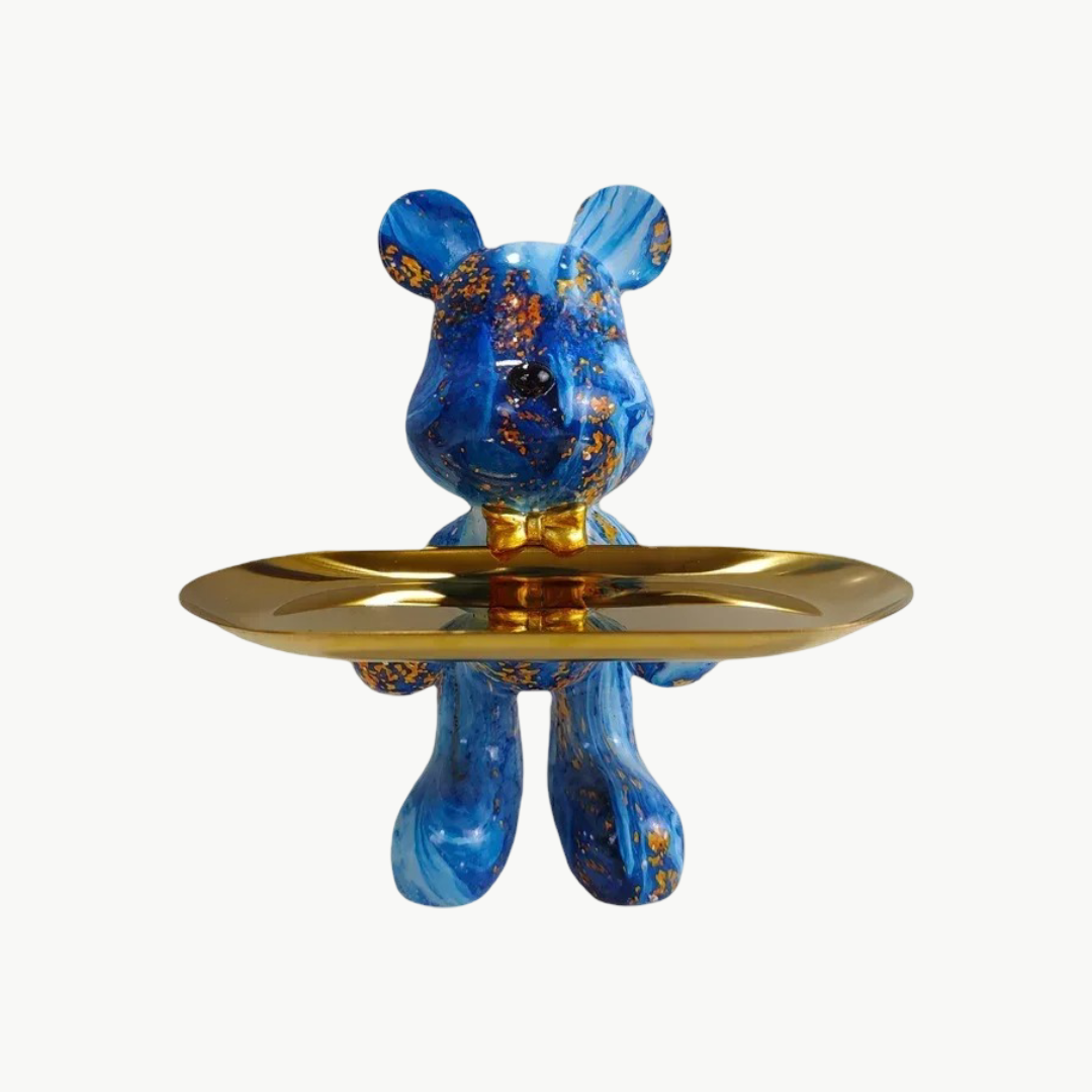 Graffiti Bear Ornament Figurine for Home Decoration and Desk Storage NaLani