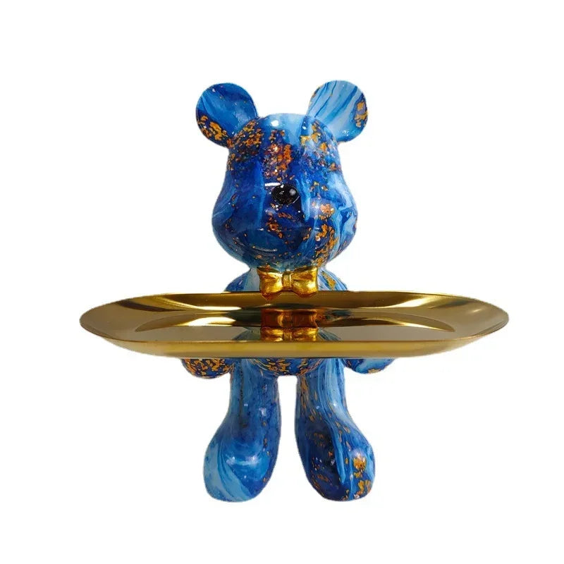 Graffiti Bear Ornament Figurine for Home Decoration and Desk Storage NaLani