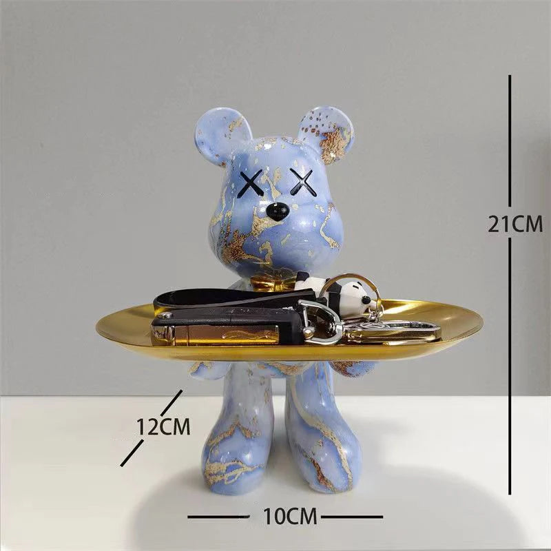 Graffiti Bear Ornament Figurine for Home Decoration and Desk Storage Zerun NaLani