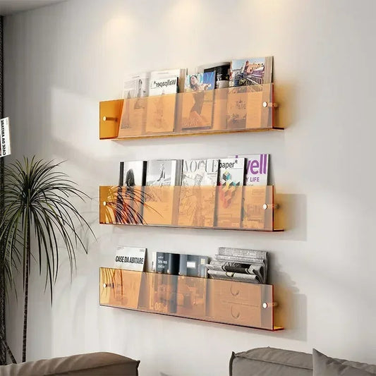 Wall Mounted PVC Shelves For Books And Magazines Storage NALANI