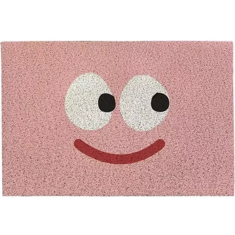 Mood Emoji Doormat Collection for Fun Home Decor Suspicious Pink NaLani