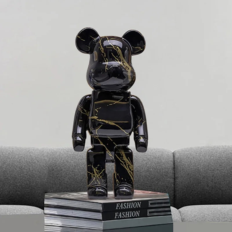 Graffiti Bear Figurine 10 Inch Abstract Animal Home Decor Storage Jar Dreamfur NaLani