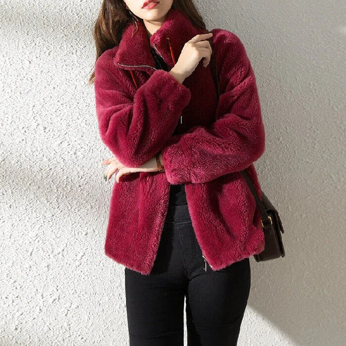 Soft Fluffy Faux Fur Coat For Winter Warmth And Style-Zomer Jassen-NaLani
