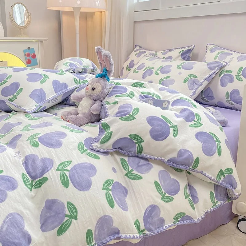 Cherry Blossom and Berry Fields Dream Bedding Set Collection Tulip II NaLani