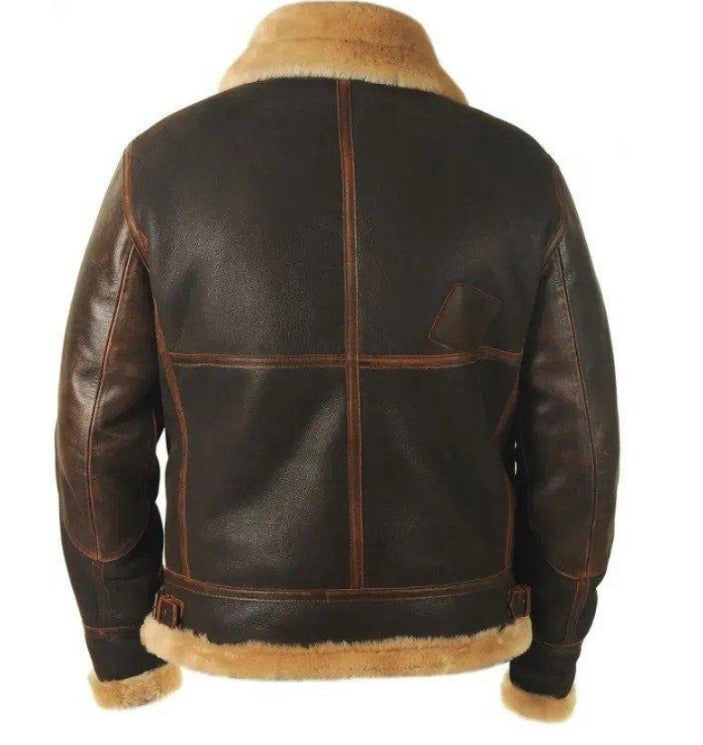 Marbo | Casual Faux Fur Jacket For Men With Soft Warm Lining