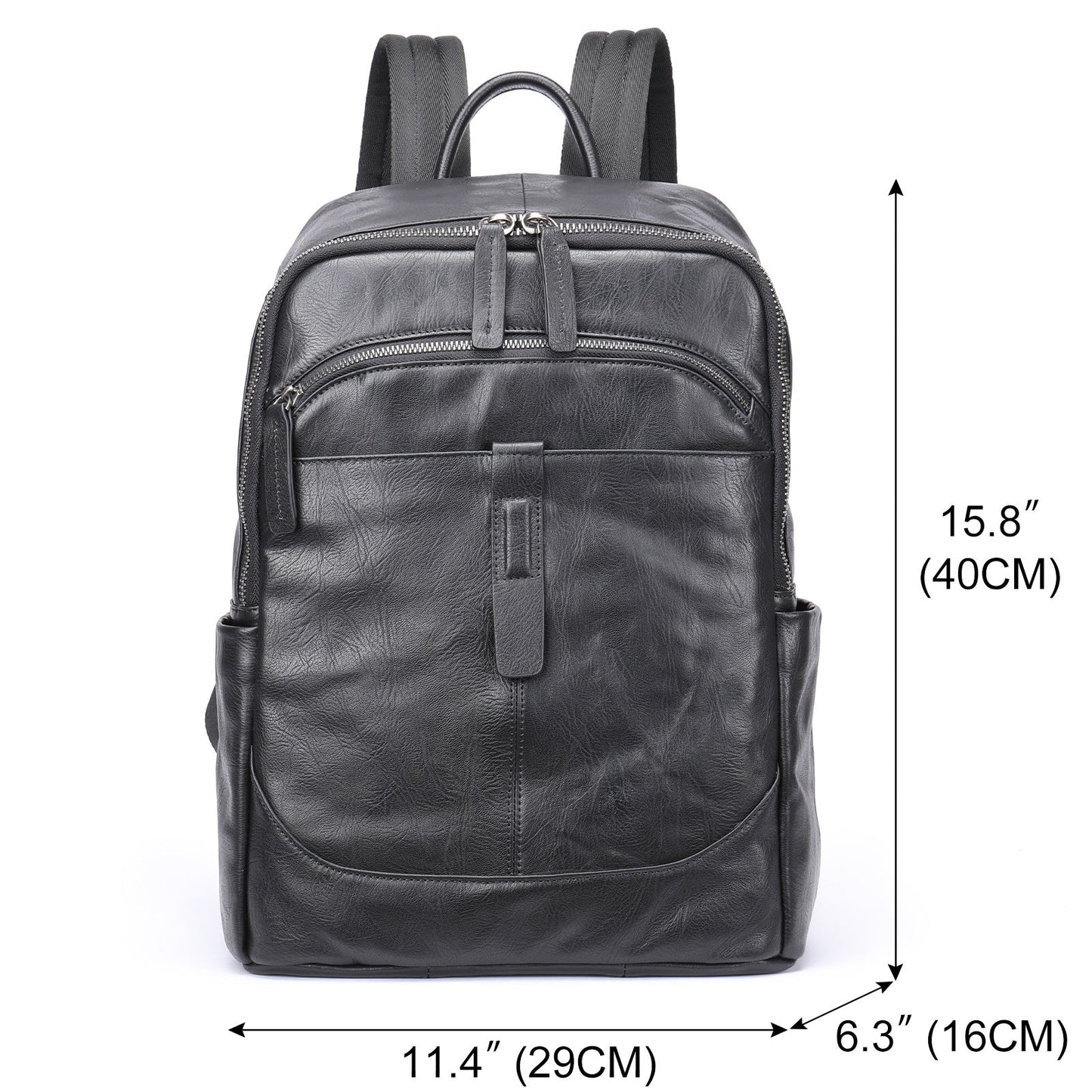 Leather Laptop Backpack 15.6 Inch For Business Travel-Handtassen-NaLani