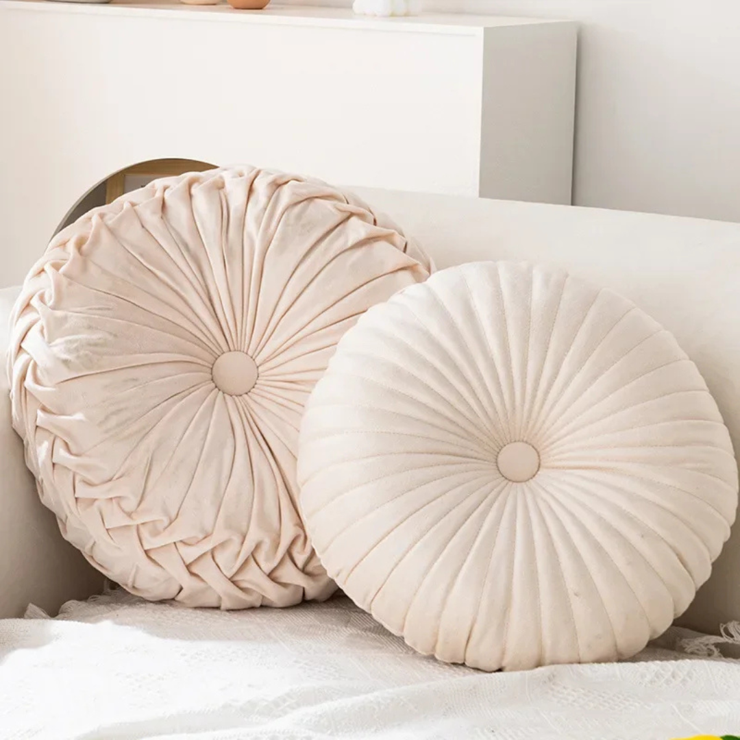 Fluffy Decorative Cushion Soft Plush Throw Pillow For Couch Cream NALANI