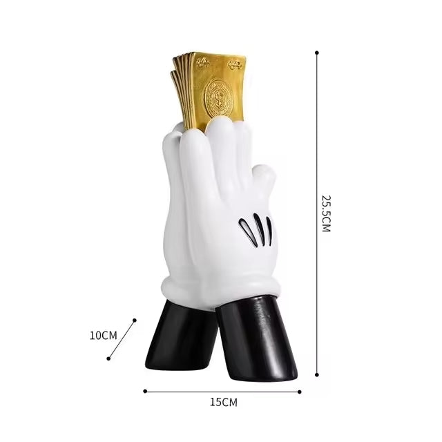 Cartoon Hand Gesture Decorative Art Piece for Unique Home Decor Show Me The MONEY NaLani