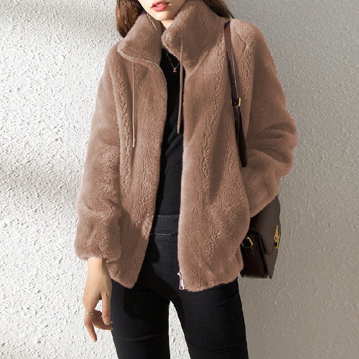 Soft Fluffy Faux Fur Coat For Winter Warmth And Style-Zomer Jassen-NaLani