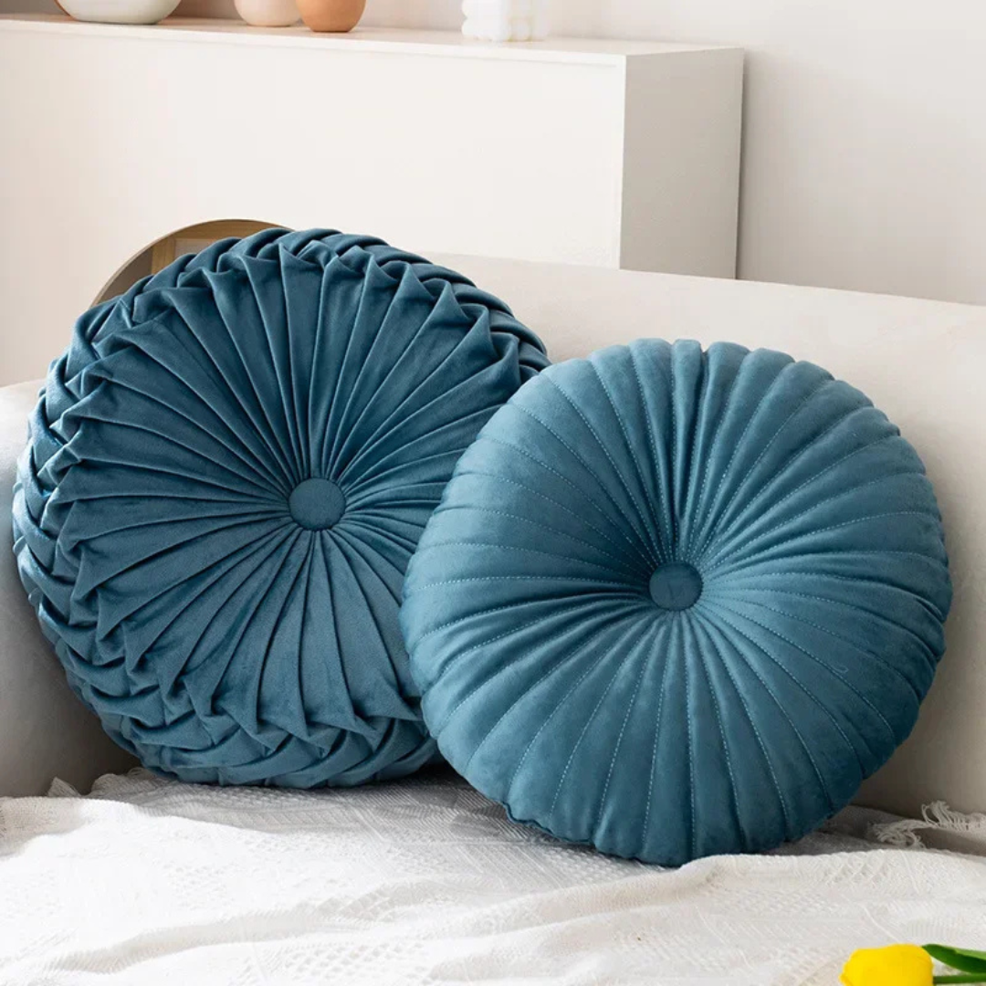 Fluffy Decorative Cushion Soft Plush Throw Pillow For Couch Blue NALANI