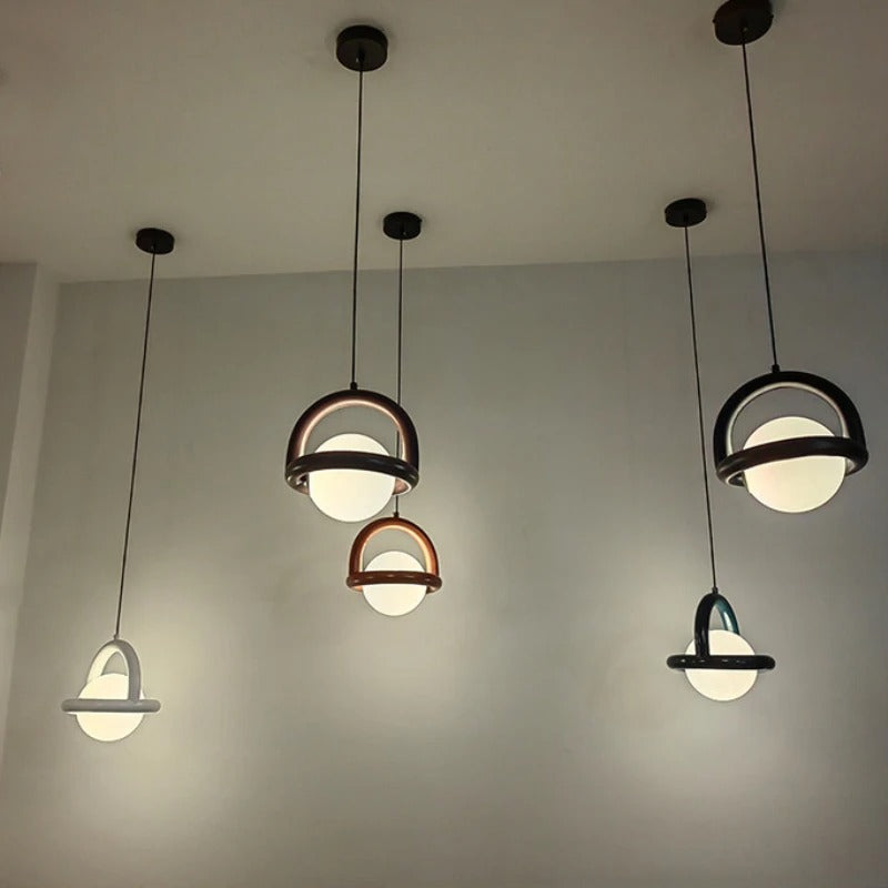 Acrylic Pendant Light With Colorful Globe Finish And LED NALANI