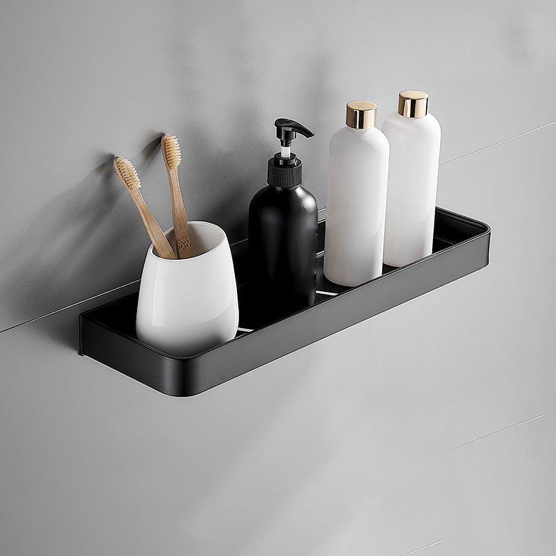 Matte Black Modern Bathroom Bath Shelf Set Anti Rust 1 Piece Bath Shelf (16"L ) NALANI