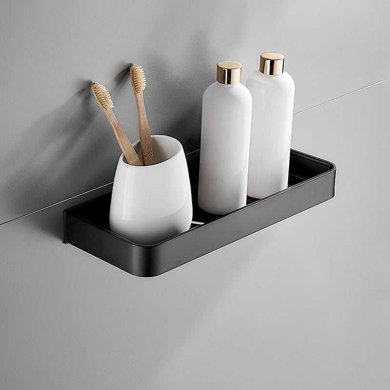 Matte Black Modern Bathroom Bath Shelf Set Anti Rust 1 Piece Bath Shelf (12"L ) NALANI