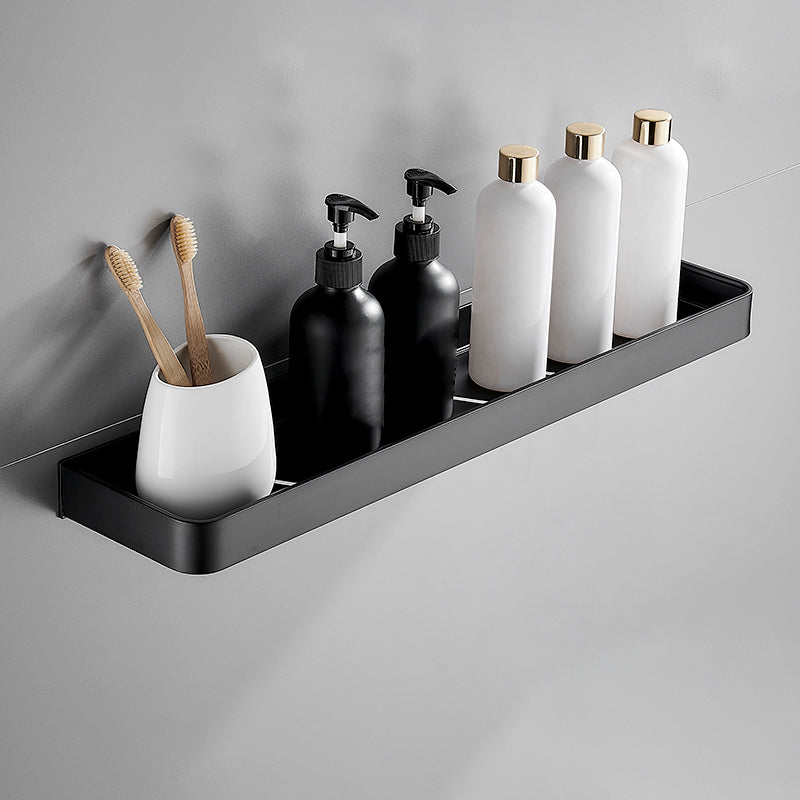 Matte Black Modern Bathroom Bath Shelf Set Anti Rust 1 Piece Bath Shelf (24"L) NALANI
