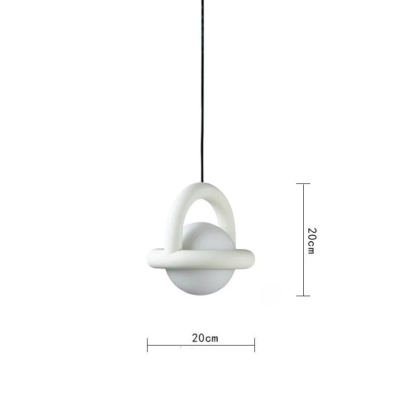 Acrylic Pendant Light With Colorful Globe Finish And LED White NALANI