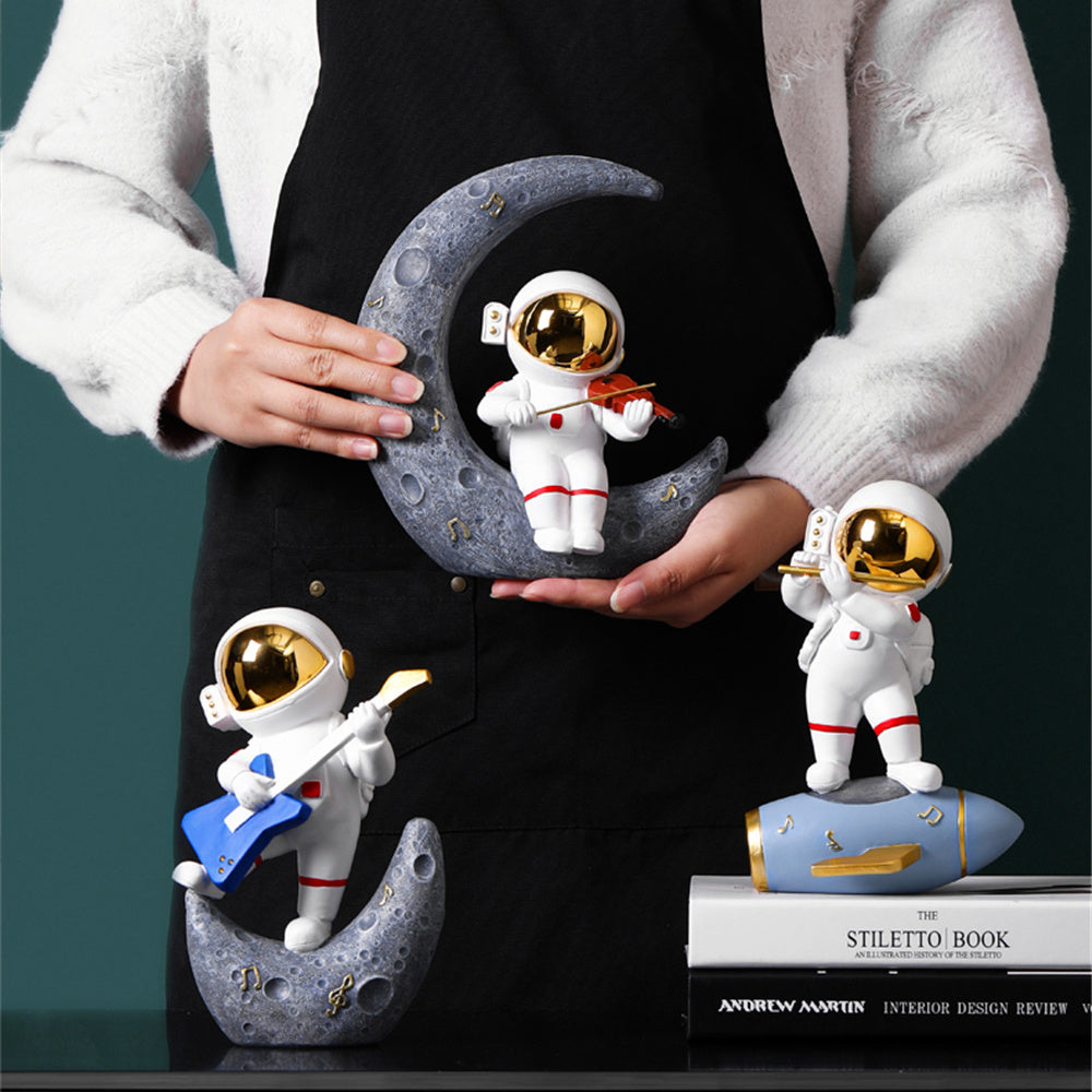 Astronaut Jazz Band Decorative Art Piece for Unique Home Decor NaLani