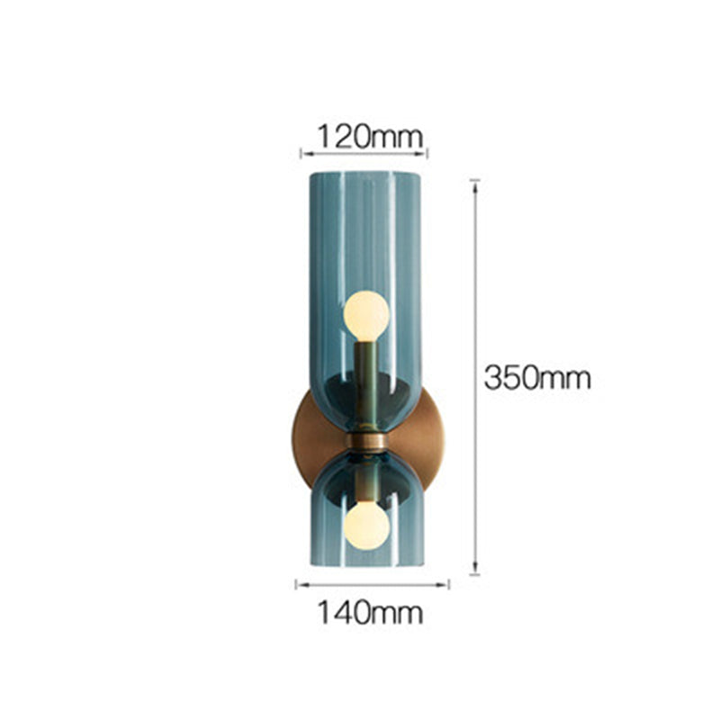 Double Head Glass Wall Lamp LED Sconces for Bedroom Decor NALANI