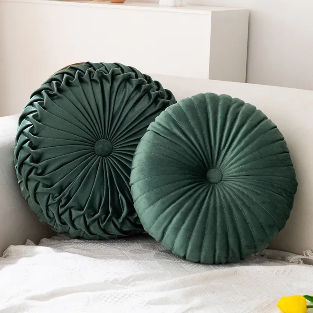 Fluffy Decorative Cushion Soft Plush Throw Pillow For Couch Dark green NALANI