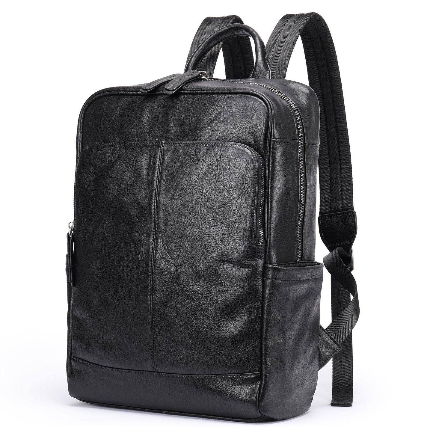 Leather Laptop Backpack 15.6 Inch For Business Travel-Handtassen-NaLani
