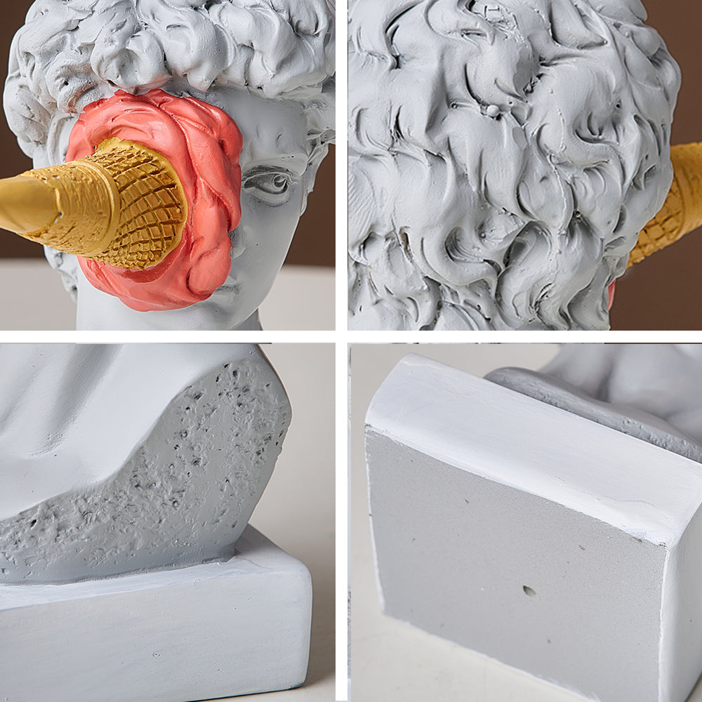 David Ice Cream Statue Home Decor for Creative Bookshelf Display NaLani