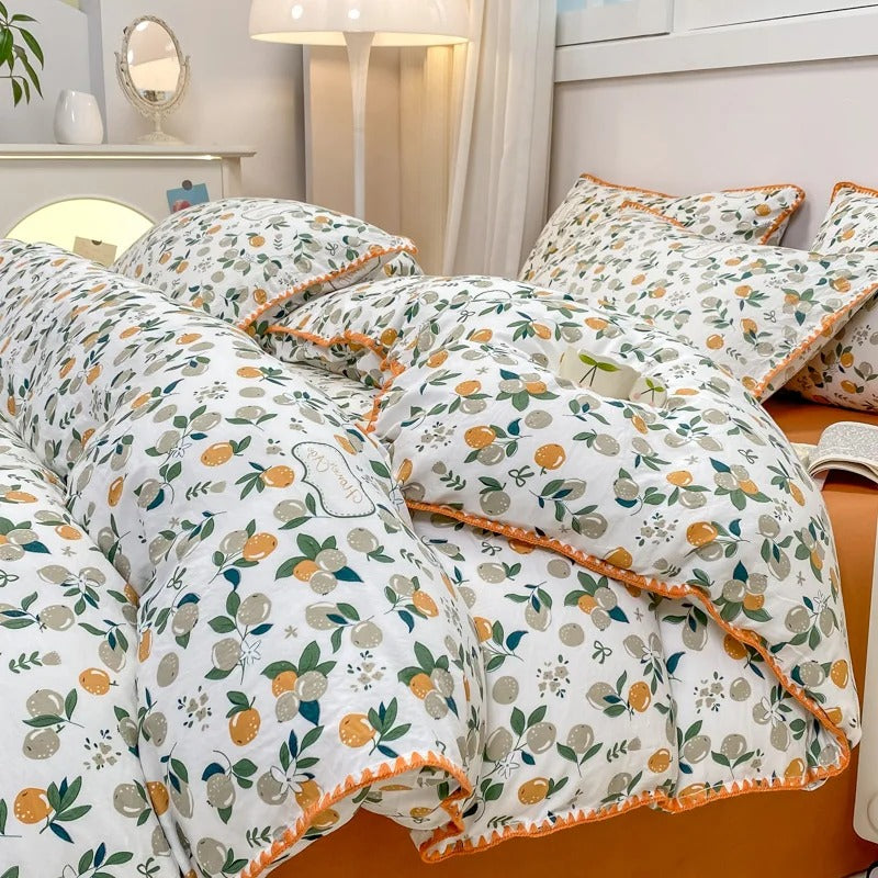 Cherry Blossom and Berry Fields Dream Bedding Set Collection Plums NaLani