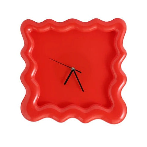 Elegant Minimalist Wall Clock for Home Decor 30cm ABS Plastic Red NaLani