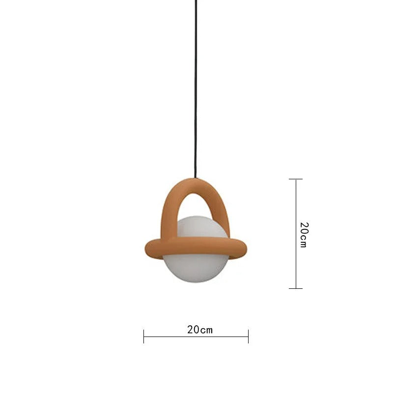 Acrylic Pendant Light With Colorful Globe Finish And LED Yellow NALANI
