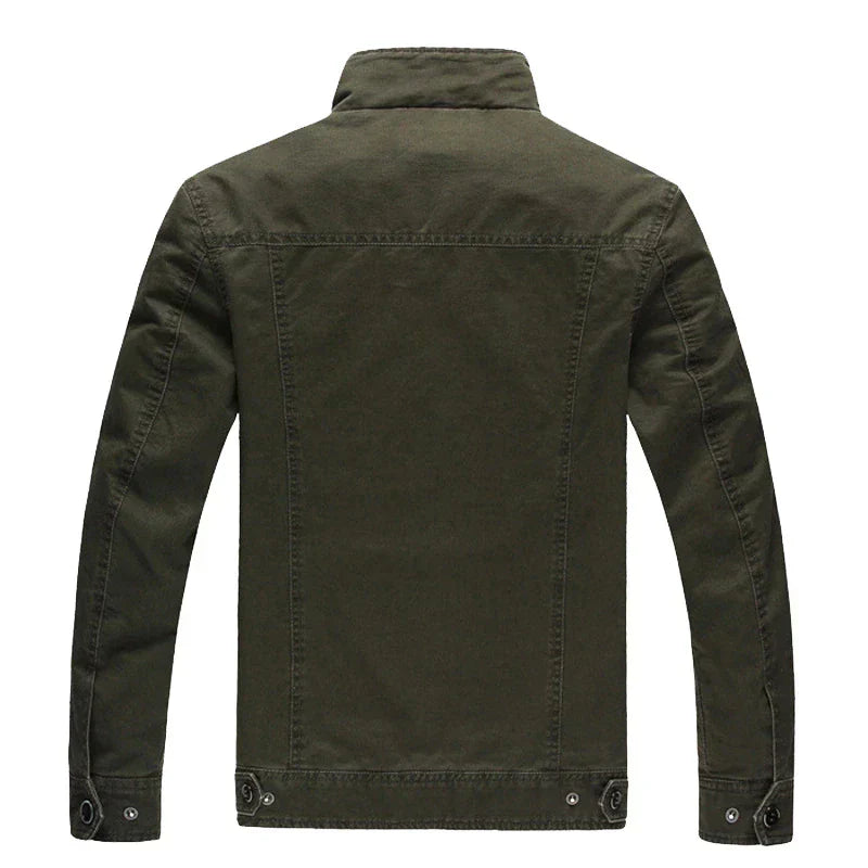 Mens Military Style Jacket With Stand Up Collar For Men