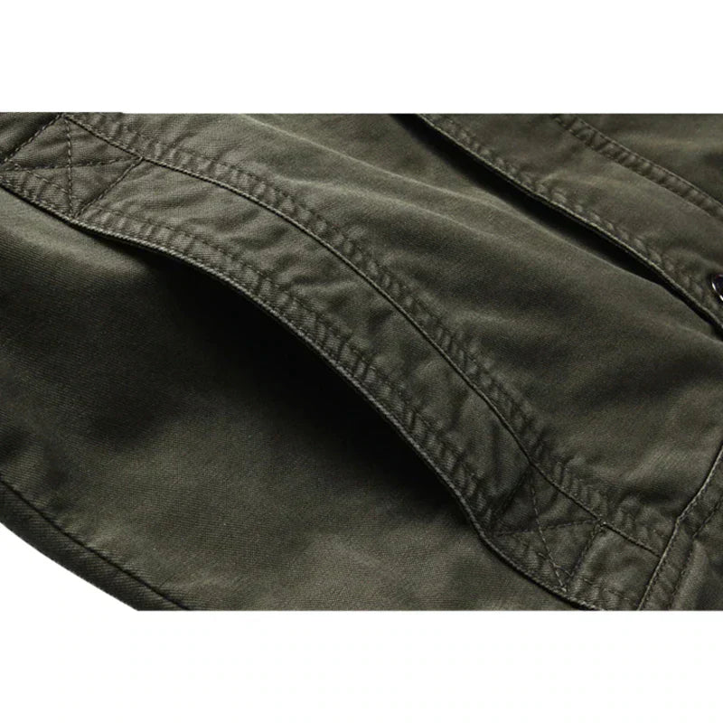 Mens Military Style Jacket With Stand Up Collar For Men