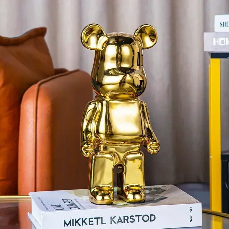 Aesthetic Bear Figurine Ceramic Statue for Luxury Living Room Decor Cubique NaLani