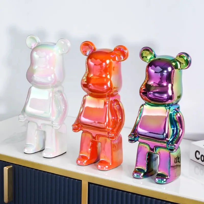 Aesthetic Bear Figurine Ceramic Statue for Luxury Living Room Decor NaLani