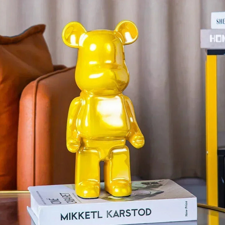 Aesthetic Bear Figurine Ceramic Statue for Luxury Living Room Decor Plushix NaLani